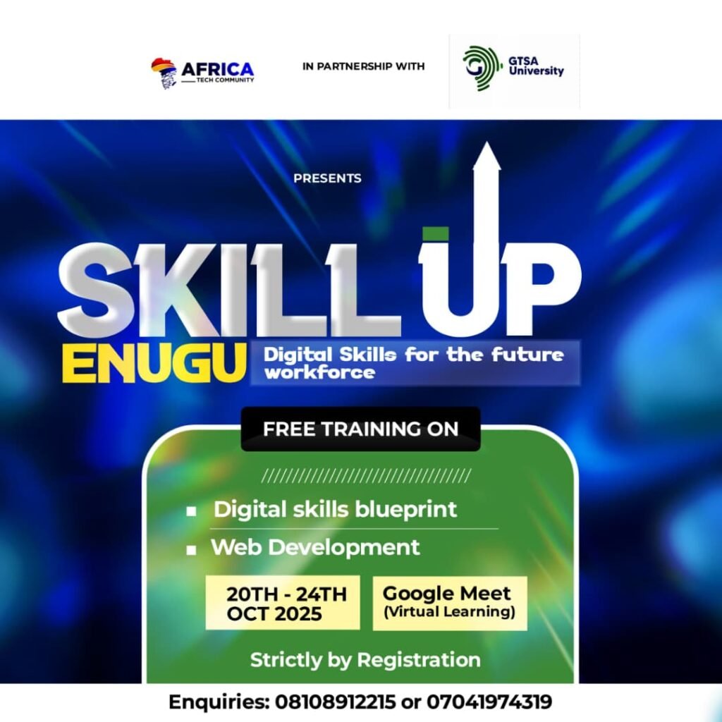 Skill Up Enugu 2025: Free Digital Skills & Web Development Training