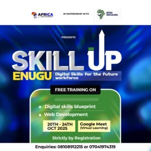 Skill Up Enugu 2025: Free Digital Skills & Web Development Training